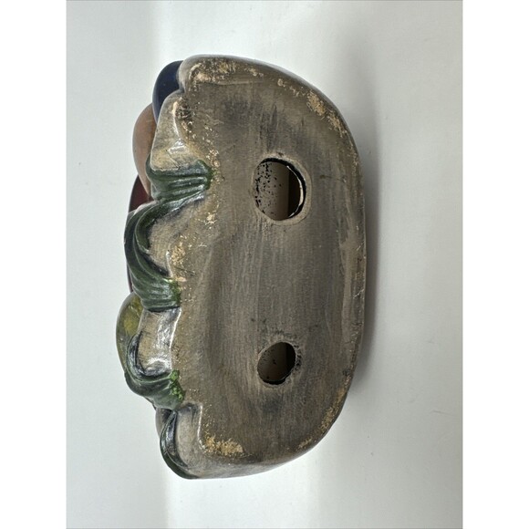 Hand Painted Vgt Mushroom Ceramic Napkin Holder 1970s MCM Letter Mail Holder - Picture 5 of 6